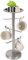 Mug Tree Stand Holder with Tray (Brushed Nickel)