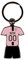 CS-Porte-clés football en forme de maillot de foot modèle Paris third saison 2024 2025 à personnaliser