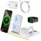 3 in 1 Wireless Charging Station for Apple Devices, Docking for iPhone 16, 15, 14, 13, 12, 11, XS, XR, Watch 10, Ultra, 9, 8, 7, 6, 5, 4, 3, 2, SE, AirPods 4, 3, 2 Pro 1m Fast Cable (Light/Foldable)