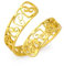 Amaxer Keltischer Herzring Filigraner Blumenring für Frauen Edelstahl Lässiger Schmuck Einstellbarer Wickel Offener Ring für Frauen (Cuore, Oro)