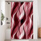 Uiiooazy Rideau Douche Anti Moisissure, Rideau de Douche Rouge Abstrait Rayures Bordeaux Rayé Rideaux de Baignoire Tissu Imperméable Lavable Polyester Rideaux Salle de Bain avec 8 Crochets 120x180cm