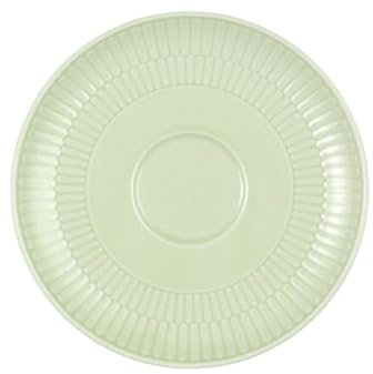 Seltmann Weiden Amina Seladon Kombi-Untertasse, 16 cm, Runder Unterteller mit dezentem Relief-Muster, Passend für Kaffee- und Teetassen, Spülmaschinen- und Mikrowellenfest, Porzellan, Grün