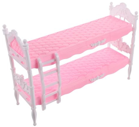BRIGHTFUFU Einzigartige Puppenhausmöbel Doppelbett Für Prinzessinnenpuppen Modernes Minibett Jungen- Und Mädchenspielzeug-schlafzimmerset