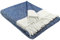 STTS International Wolldecke 100% Schurwolle Wohndecke 140 x 200 cm Tagesdecke Schurwolldecke Woll-Plaid Tirol in vielen Farben erhältlich (Blau-Hellblau (D-M))