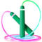 LED Light Up Skipping Rope Kids, Adjustable Glowing Skipping Ropes for Kids, Colorful Luminous Jump Rope for Boy Girls Adult Fitness and Workout (Green)