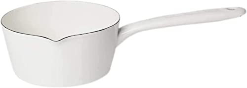 ASerZenith Wok De 15 Cm, Esmaltado, con Un Solo Mango, para Leche, Sopa, Sartén, Cocina De Inducción Doméstica, Llama Abierta, Universal