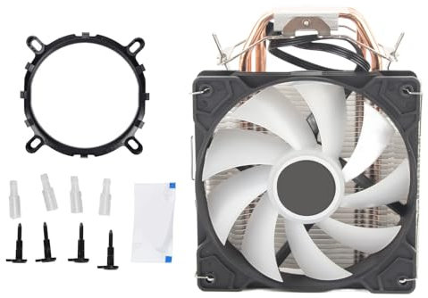 NutriEss CPU Fan Desktop Mute Tower CPU Radiator Four Copper Tube Pure Copper RGB Chassis Cooling Fan