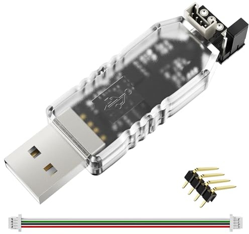 USB zu TTL UART Serieller Konverter mit CH340E Chip, 3,3V & 5V Einstellbar Überspannungsschutz, Kompatibel mit ESP32, Arduino, Raspberry Pi, STM32 MCU, Laptop Schutz vor elektrischen Schäden