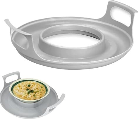 Microwave Cools Caddy With Handles, Plate Carrier, Dishes Bowl Holder For Micr-owave, Microw-ave Plate Tray, Hot Bowl Holder Microwave Tray Heat For Hot & Cold Bowls, Plates