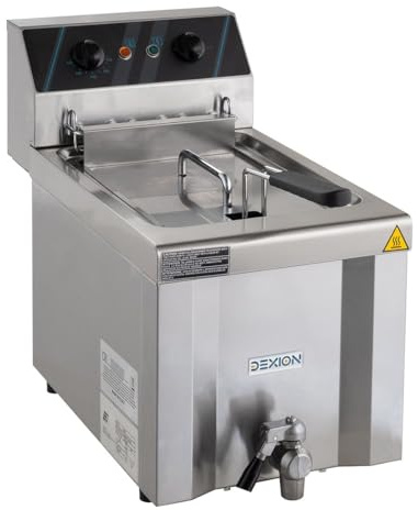 Dexion Friteuse électrique professionnelle 12 litres avec robinet de vidange, 400 V