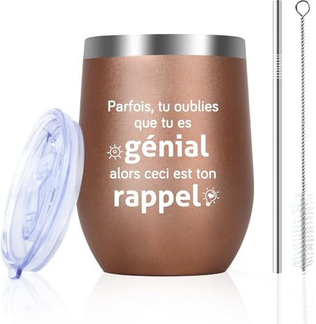 Idee Cadeau Meilleure Amie Femme D'école Fin D'année Verre a Vin Cadeau | Amitié Copine Fille Soeur Mignon Drôle Cadeaux Collegue De Travail Départ Collègue Bureau Anniversaire Maison Tasse En Acier