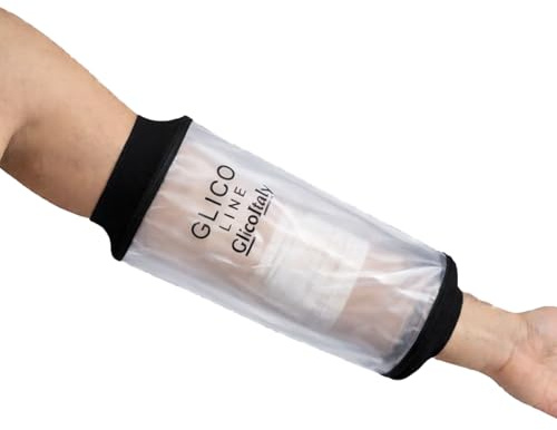 Glico Line Copertura Braccio Impermeabile per Doccia, Protezione PICC e Medicazioni Gomito e Avambraccio, Riutilizzabile con Panno Dedicato, Made in Italy, Adulto