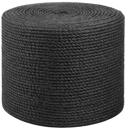 vidaXL Cuerda de Yute 6 mm Negro 100% Yute Tossa