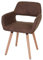 Mendler Esszimmerstuhl HWC-A50 II, Stuhl Küchenstuhl, Retro 50er Jahre Design - Textil, Vintage braun, helle Beine