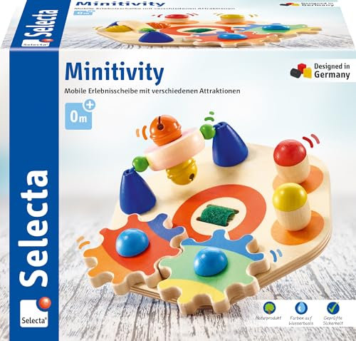 Selecta 62036 Minitivity, Motorikspielzeug, 1 Jahr to 3 Jahre, aus Holz, 14 cm