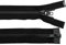 1 Reißverschluss 2-Wege 5mm 70 cm teilbar Autolock Doppelzipper Farbwahl, Farbe:schwarz
