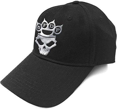 Five Finger Death Punch Baseball Cap Band Logo Silber offiziell Schwarz One Size