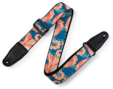 Levy's MPD2 Polyester Guitar Strap - Tentacles & Waves