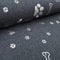 novely® OXFORD 330D | Polsterstoff Dekostoff Geprintet Außenbereich | Knochen Pfoten Silber Meliert | Meterware | 1lfm
