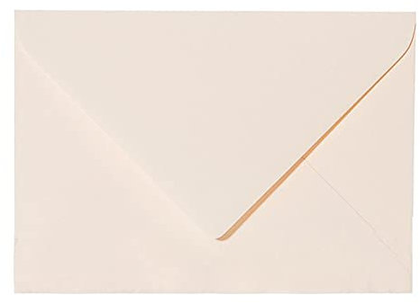 Paper24 Mini Briefumschläge DIN C8 57x81 mm für Blumensträuße, Geldgeschenke oder Adventskalender 25 Umschläge Creme