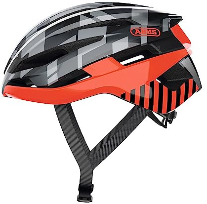 ABUS Rennradhelm StormChaser - Leichter und komfortabler Fahrradhelm für professionellen Radsport für Damen und Herren - Orange/Grau, Größe S
