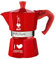 Bialetti Moka Express ILC - ❤ I love Moka Herdkanne Aluminium (3 Tassen, Red