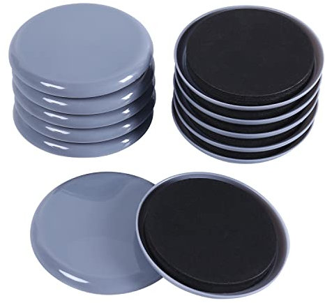 Ezprotekt Furniture Sliders for Carpet, 3.5 Inch Round Furniture Movers, Carpet Protector Sliders for Moving Furniture, Reusable Furniture Moving Pads Heavy Appliance Sliders, Light Blue (16 Pack)