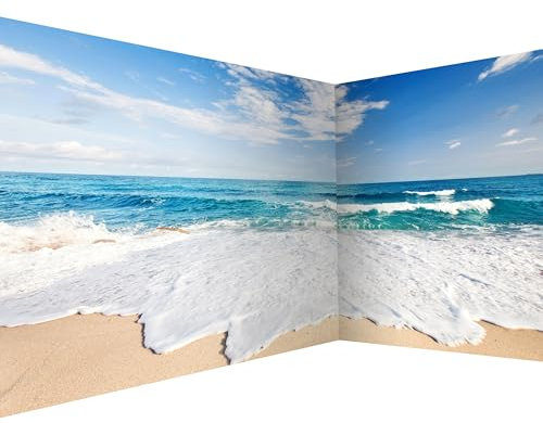 murando - Papier peint panoramique paysage 550x250 cm - Revêtement mural décoration pour chambre salon cuisine - Design unique et moderne - Beige gris bleu - c-B-0035-a-b