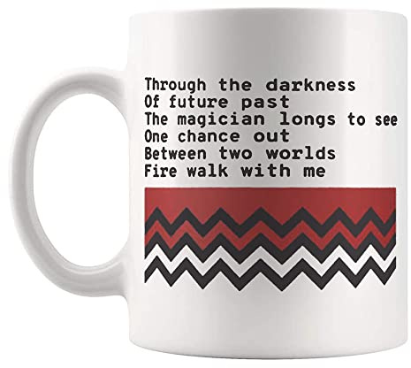 Fonhark - Fire Walk With Me – Komplettes Gedicht – Twin Peaks Kaffeetasse, 325 ml, Weiß