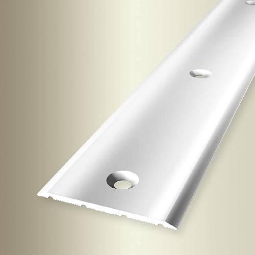PROVISTON | Übergangsprofil | Breite: 40 mm | Höhe: 0-99 mm | Länge: 900 mm | Aluminium Poliert | Glatt | Mittig Versenkt Gebohrt
