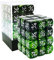 36pcs 12mm Positive and Negative Dice Counters Marble Green+Gemini Green&Black Set, Small Token Dice Loyalty Dice Compatible with MTG, CCG, Card Games