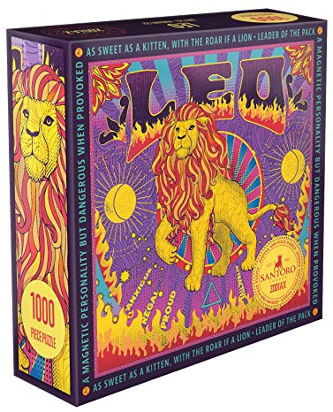 Santoro Zodiax - 1000 Piece Jigsaw Puzzle - Leo - Fun Birthday Gift For Kids, Adults | Astrology Gifts for Women and Men | Zodiac Horoscope Puzzle