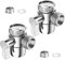 OMIGA 2 Pezzi Adattatore Rubinetto Valvola Deviatore Rubinetto a 3 Vie con Adattatore M22 a M24 per Rubinetto Della Cucina Lavandino del Bagno del Rubinetto Parte di Ricambio