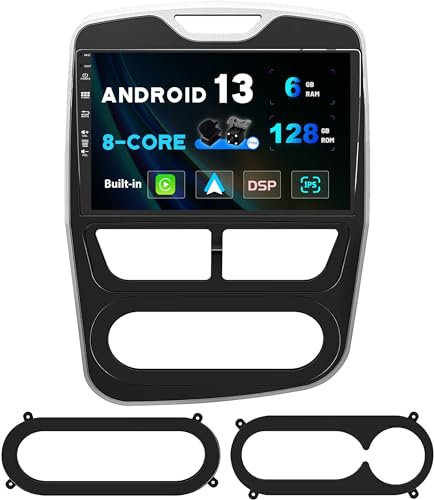 SXAUTO - 6G+128G - Android 12 IPS Car Stereo For Renault CLIO (2013-2016) - Wireless CarPlay/Android Auto/DSP - LED Camera + MIC - 10.1 Inch 2 Din - DAB Steering Wheel WiFi Fast-boot 360-Camera 4G BT