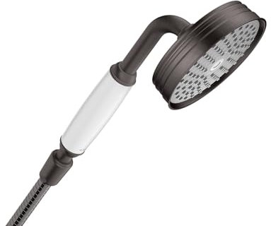 hansgrohe Axor Montreux Handbrause 100 1jet Classic, Farbe: Brushed Black Chrome