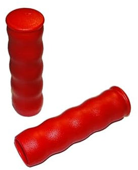 2X 33 mm Griff Wellengriff Schubkarre Sackkarre Stangen Rohre ROT für 33,5-34 mm Rohre