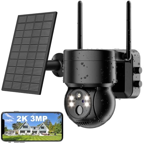 WOOX R3569 Smart Outdoor PTZ Battery & solar Camera kit