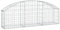 PRISSENT Panier de gabion extérieur en arc 150 x 30 x 40 / 60 cm en fer galvanisé clôture résistante à la corrosion métallique barrière de jardin diverses utilisations décoratives espace extérieur