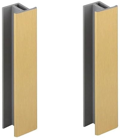 2x jonction de plinthe 100mm finition or doré brossé cuisine raccord connecteur pied de meuble profil PVC plastique
