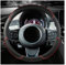 Lenkrad Abdeckung Für FIAT 500 Für 500E Für 500L Für 500X 36CM Auto Lenkrad Abdeckung Mikrofaser Leder Auto Zubehör Lenkradbezüge (Größe : RED O Shape)