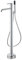 BiaoTeng Robinet Sur Pied Pour Baignoire chrome Monocommande Chaud ou froid Robinet De Baignoire Sur Pied Mitigeur Baignoire Ilot Sur Pied, chrome