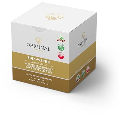 Original Soy Wax Premium 100% Sojawachs 1kg Natürliches Soja-Wachs Flocken für die Kerzenherstellung - Natürlich Kerzenwachs