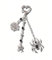 Yeomju 1 pièce Y2k Goth Punk Style Perles Noires Porte-clés Avec Étoile, Araignée Et Toile d'Araignée Dessins, Cadeau Unisexe Pour Les Festivals