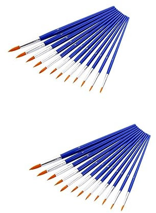 HOODANCOS 24 STK Pinsel für Ölfarbe Mone Professional acrylharz schenken wassermalfarben künstlerpinsel eisend Malsets für Erwachsene Farbe für Acrylmalerei Malzubehör Malerei-Stift-Kit Blue