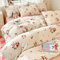 Nayoroom Bettwäsche 135x200 4teilig Weiß Rot Blumen Landhausstil Style Bettbezug Set Vintage Blumenwiese Aesthetic Mikrofaser Renforce Bettwäsche-Sets mit Reißverschluss und 2 Kissenbezüge 80x80