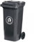 DUAS Outdoor Wheelie Bin Trash Can Large 100L & 120L EN840 Certified Rubbish Waste Dustbin with Lid, Rubber Wheels, and Steel Axle – Durable for Home Workplace and Commercial Use (Black, 100L)