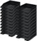 Conipa® - 20 Stück Briefablage DIN A4 Schwarz (stapelbar) - Ablagefächer & Dokumentenablage für Schreibtisch - Ablageboxen & Bürobedarf für Briefe & Dokumente - Papier-Ablage Organizer (Büro-Artikel)