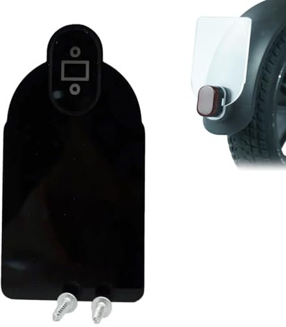 Nummernschildhalter für Elektroroller, Kompatibel mit Xiaomi MI M365 / MI M365 Pro / M187, Robustes Acrylmaterial, Schwarz, Inklusive Montageschrauben, Stoßfestes Zubehör für Roller und Skateboards