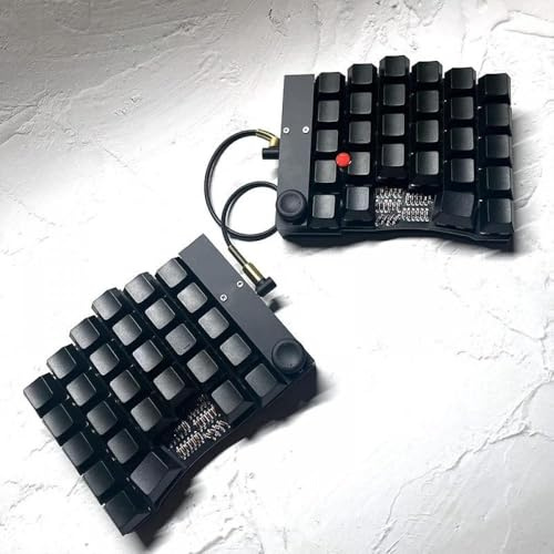 MCHkR DO52Pro mechanische Geteilte Tastatur zum Selbermachen, kompaktes 40-Prozent-Design, rote Punktschalter, kompatibel mit Zeigegeräten(DO52PRO)