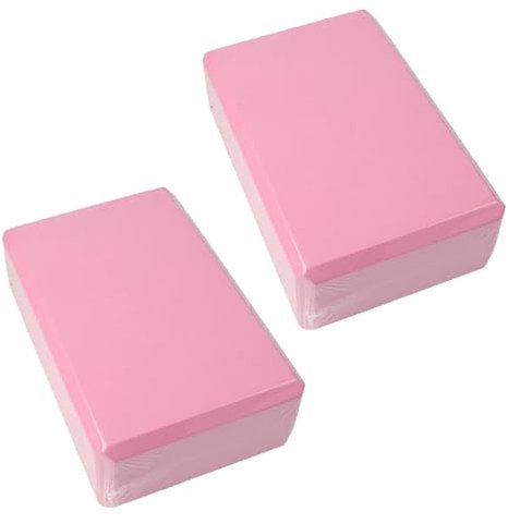 Bloc de Yoga Lot de 2, Bloc de Mousse EVA Haute Densité, Brique Yoga Antidérapant Brique de Sport pour Entraînement de l'équilibre, Étirements, Méditation, Pilates, Gymnastique